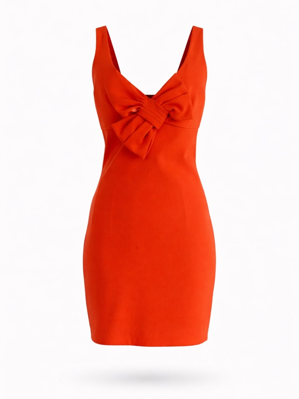 ABS Bow-Front Sheath Dress Orange Sz 2
